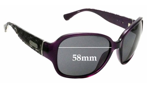 Sunglass Fix Replacement Lenses for Coach S3010 - 58mm Wide 