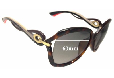 Christian Dior TWISTING F Replacement Lenses 60mm wide 