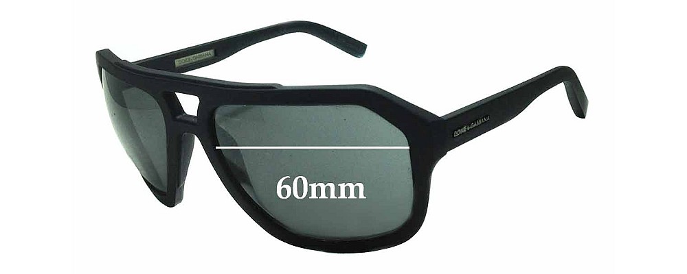 Sunglass Fix Replacement Lenses for Dolce & Gabbana DG2146 - 60mm Wide