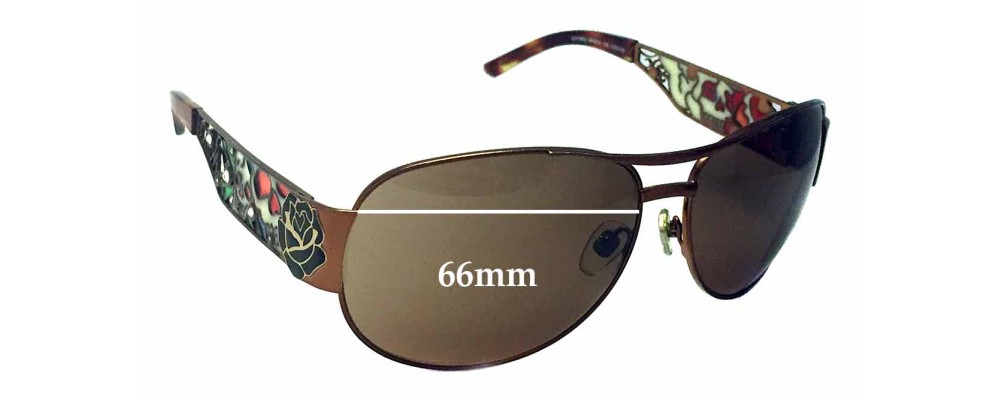 Ed Hardy EHT 902 Replacement Sunglass Lenses - 66mm wide