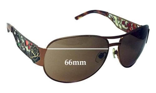 Sunglass Fix Replacement Lenses for Ed Hardy EHT 902 - 66mm Wide 