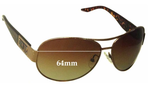 Sunglass Fix Replacement Lenses for Armani Exchange Unknown Model - 64mm Wide 