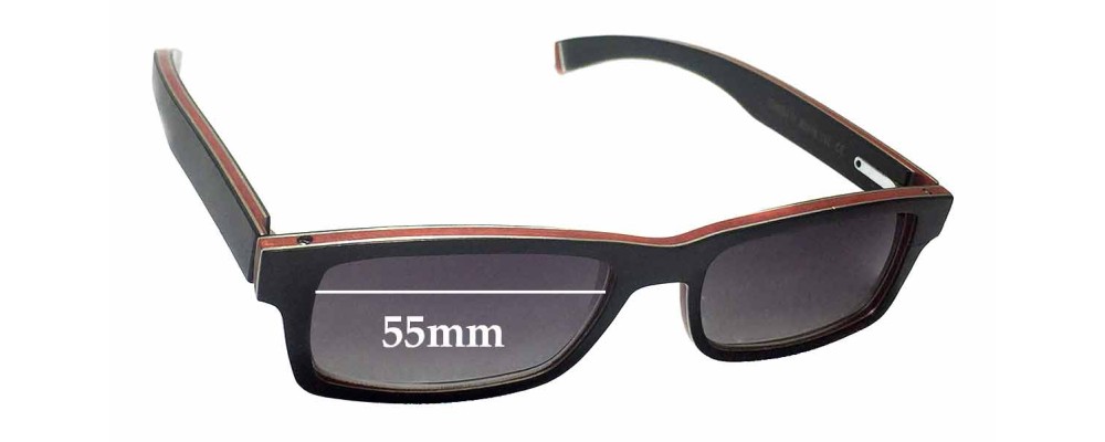 Sunglass Fix Replacement Lenses for Gold & Wood  Omega 01 - 55mm Wide