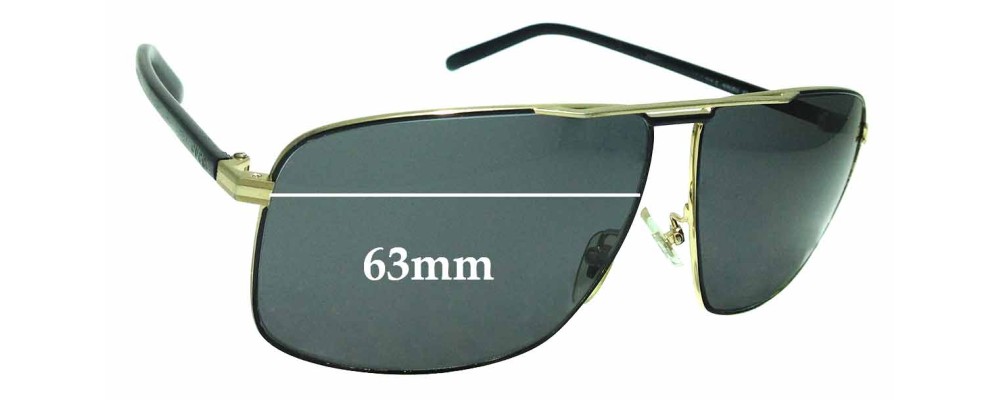 Sunglass Fix Replacement Lenses for Gucci 2214/K/S - 63mm wide