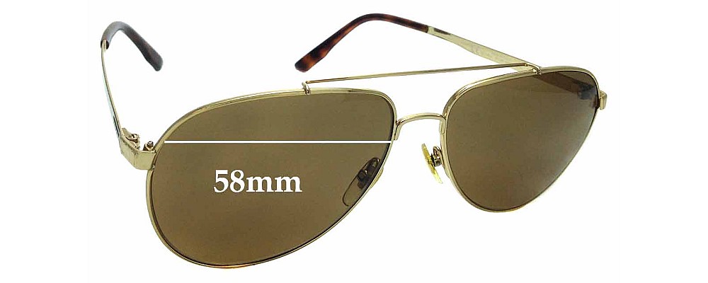 Sunglass Fix Replacement Lenses for Gucci GG 1912/S - 58mm wide