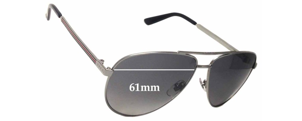 Gucci GG2281/S Replacement Sunglass Lenses - 61mm Wide