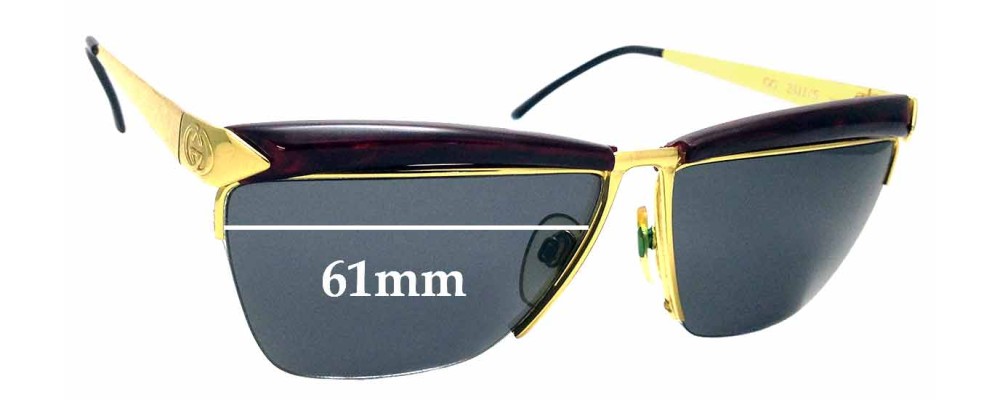 Sunglass Fix Replacement Lenses for Gucci GG2311/S - 61mm Wide