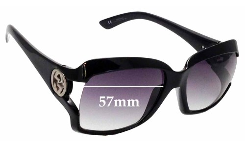 Sunglass Fix Replacement Lenses for Gucci GG2598/S - 57mm Wide 
