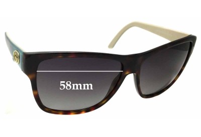 Sunglass Fix Replacement Lenses for Gucci GG 3579/S - 58mm wide 