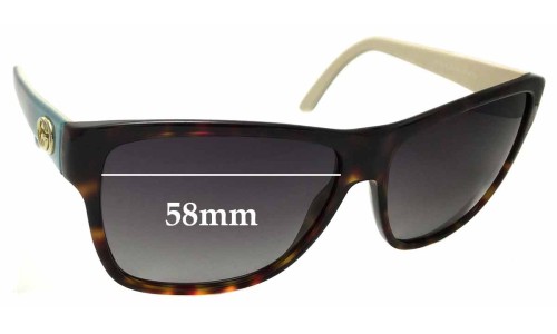 Sunglass Fix Replacement Lenses for Gucci GG3579/S - 58mm Wide 