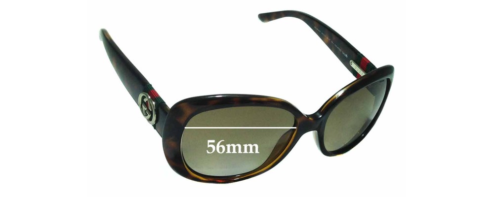 Sunglass Fix Replacement Lenses for Gucci GG3644/S - 56mm Wide