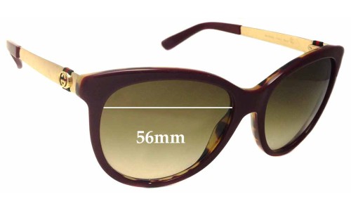 Sunglass Fix Replacement Lenses for Gucci GG3784/S - 56mm Wide 