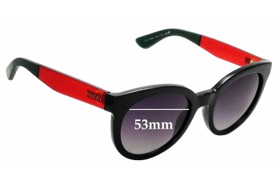 Sunglass Fix Replacement Lenses for Gucci GG3810/S 53mm wide 