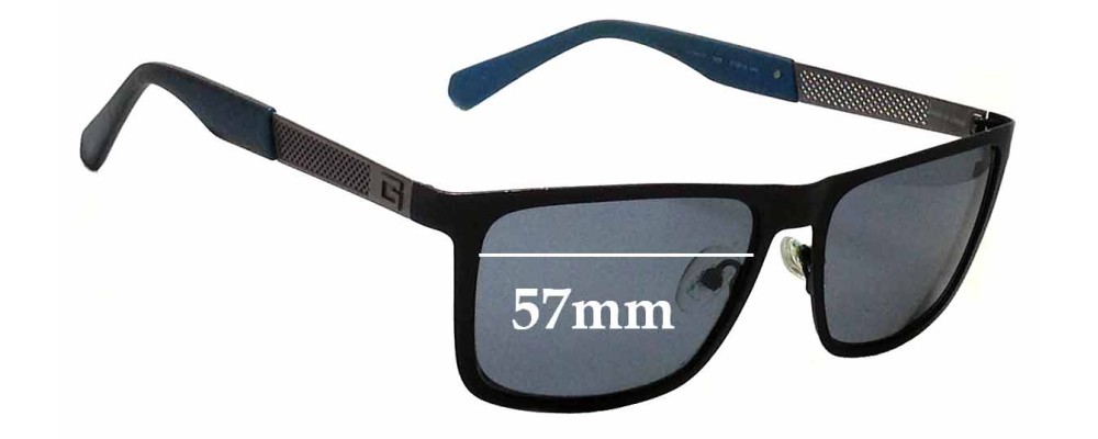 Sunglass Fix Replacement Lenses for Guess GU6842 - 57mm wide