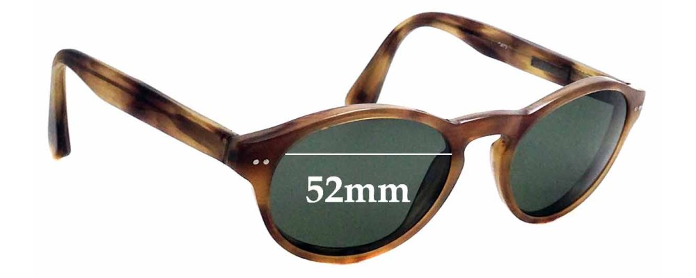Sunglass Fix Replacement Lenses for Hackett Bespoke HEB047 - 52mm Wide