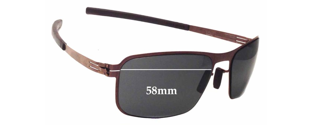 Sunglass Fix Replacement Lenses for IC! Berlin Black Body - 58mm Wide