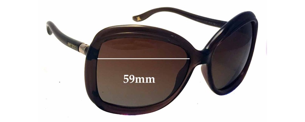Jimmy Choo Margy/S Replacement Sunglass Lenses 59mm wide 