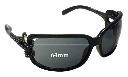 Sunglass Fix Replacement Lenses for Jimmy Choo Mini JJ/Strass - 64mm Wide 