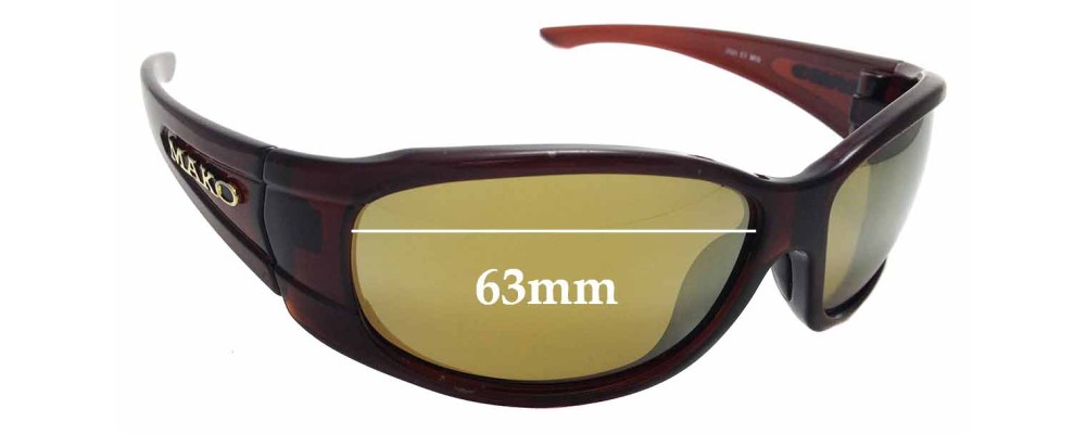 Sunglass Fix Replacement Lenses for Mako 9561 - 63mm Wide