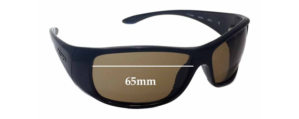 Sunglass Fix Replacement Lenses for Mako flipper 9553 - 65mm Wide