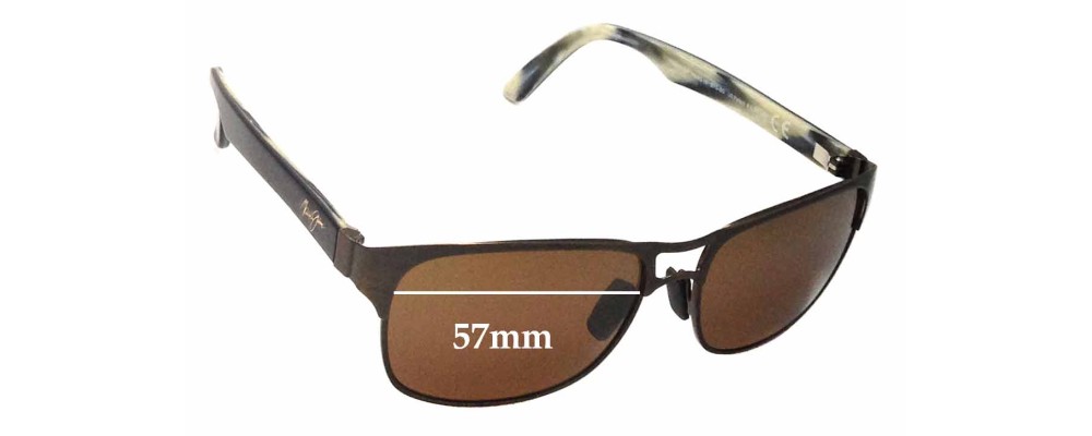 Sunglass Fix Replacement Lenses for Maui Jim MJ296 Hang 10 - 57mm Wide