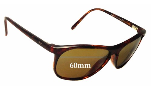 Sunglass Fix Replacement Lenses for Maui Jim MJ178 Voyager  - 60mm Wide 