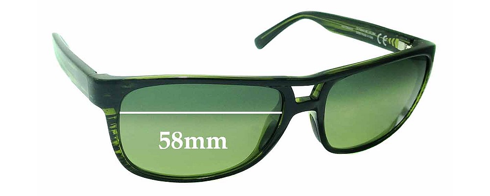 Sunglass Fix Replacement Lenses for Maui Jim MJ267 Waterways - 58mm Wide