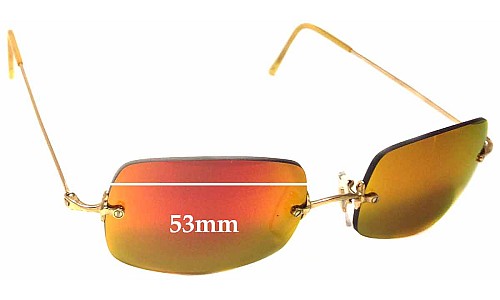 Sunglass Fix Replacement Lenses for Oliver Peoples Rimless - 53mm Wide 