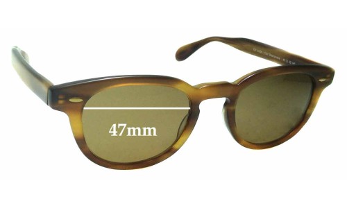 Sunglass Fix Replacement Lenses for Oliver Peoples Sheldrake OV5036 - 47mm Wide 