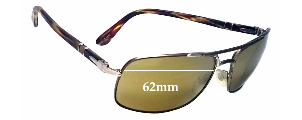 Sunglass Fix Replacement Lenses for Persol 2407-S - 62mm Wide