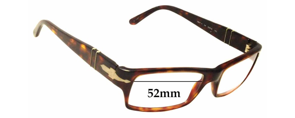 Sunglass Fix Replacement Lenses for Persol 2857-V - 52mm Wide