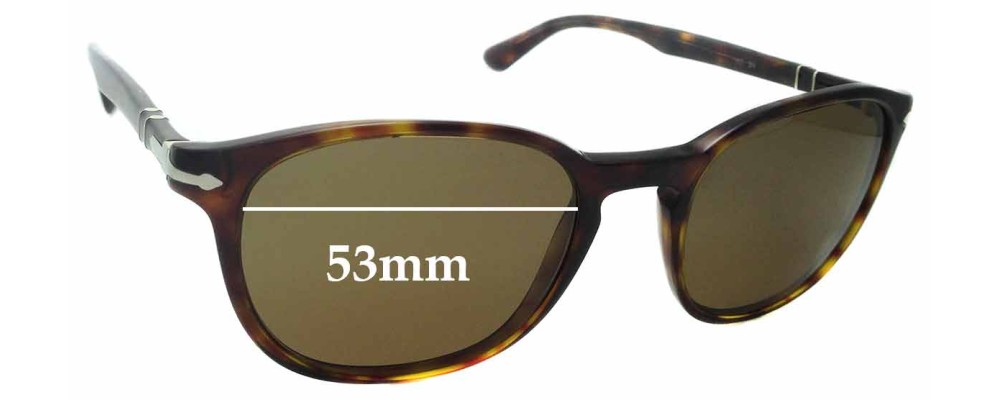 Sunglass Fix Replacement Lenses for Persol 3148-S - 53mm Wide