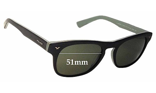 Sunglass Fix Replacement Lenses for Police S1952 - 51mm Wide 