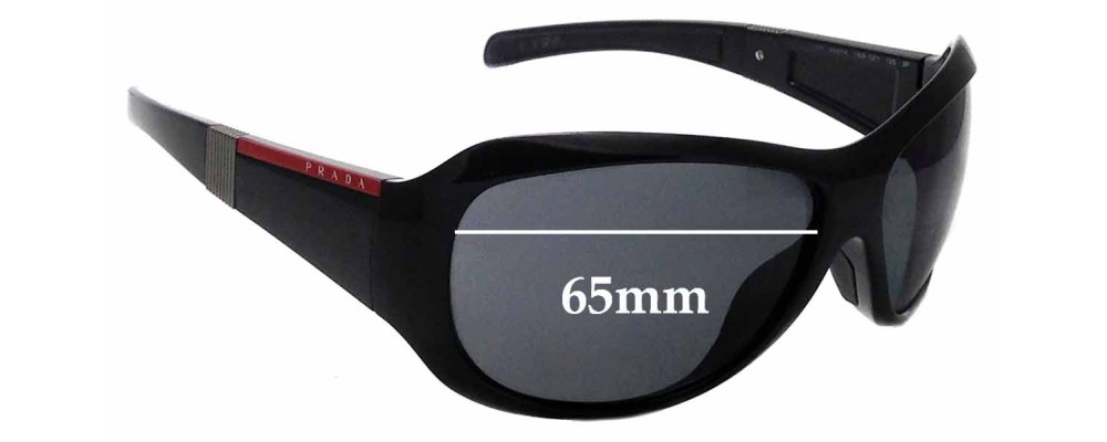 Sunglass Fix Replacement Lenses for Prada SPS09I & PS09IS - 65mm Wide