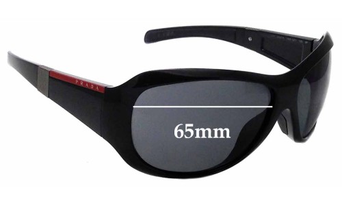 Sunglass Fix Replacement Lenses for Prada SPS09I & PS09IS - 65mm Wide 