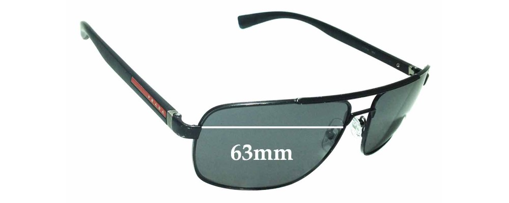 Sunglass Fix Replacement Lenses for Prada SPS55N - 63mm wide