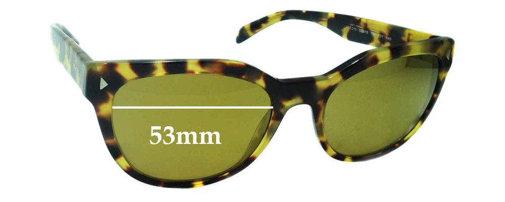 Sunglass Fix Replacement Lenses for Prada VPR21S -53mm wide