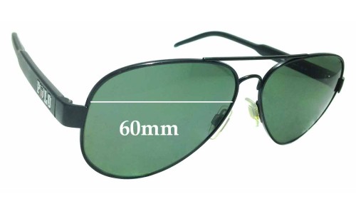 Sunglass Fix Replacement Lenses for Polo Polo 3056 - 60mm Wide 