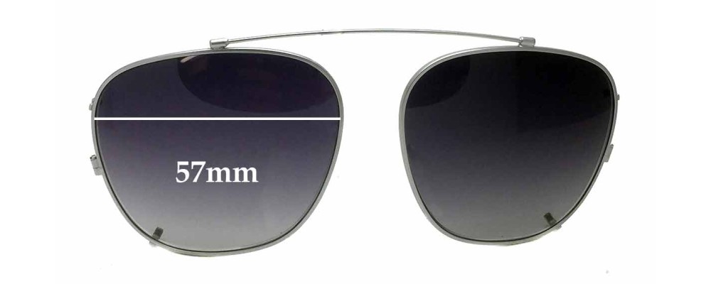 Sunglass Fix Replacement Lenses for Randolph Engineering Clip on - 57mm Wide