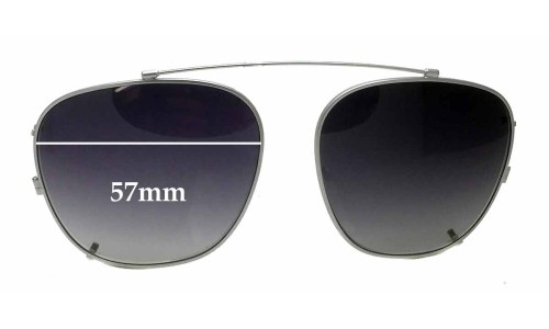 Sunglass Fix Replacement Lenses for Randolph Engineering Clip on - 57mm Wide 