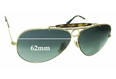 Ray Ban RB3138 Shooter Replacement Lenses 62mm wide 