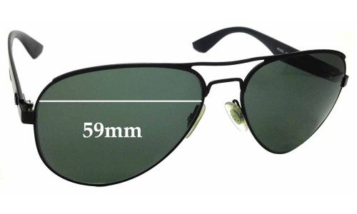 Sunglass Fix Replacement Lenses for Ray Ban RB3523 - 59mm Wide 