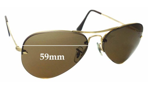 Sunglass Fix Replacement Lenses for Ray Ban RB3214 - 59mm Wide 