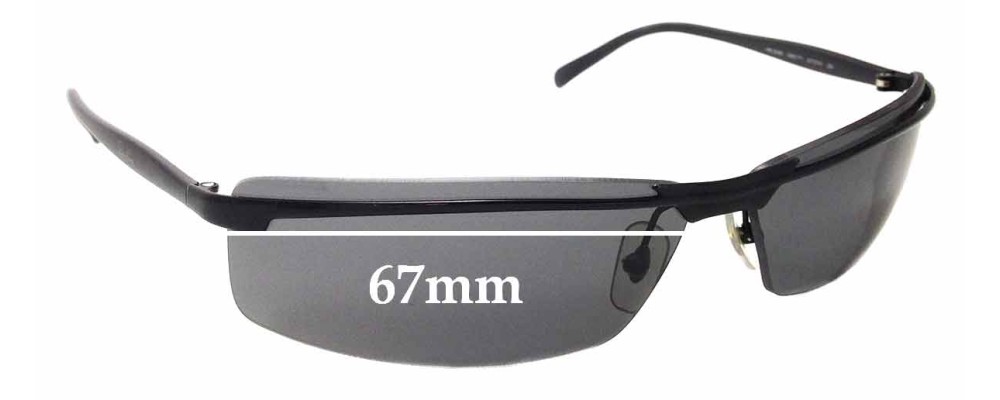 Sunglass Fix Replacement Lenses for Ray Ban RB3296 - 67mm Wide