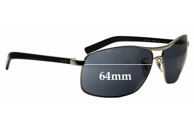 Ray Ban RB3470-L Replacement Lenses 64mm wide 