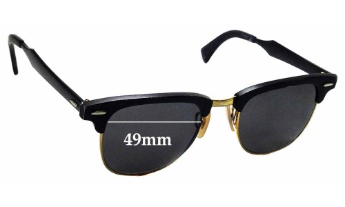Sunglass Fix Replacement Lenses for Ray Ban RB3507 Clubmaster - 49mm Wide 
