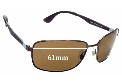 Ray Ban RB3529 Replacement Lenses 61mm wide 