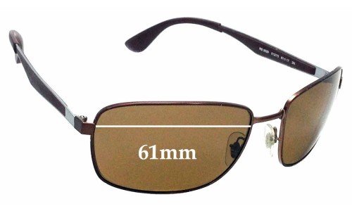 Ray Ban RB3529 Replacement Lenses 61mm wide 