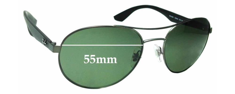 Sunglass Fix Replacement Lenses for Ray Ban RB3536 - 55mm Wide