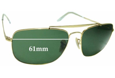 Ray Ban RB3560 The Colonel Replacement Lenses 61mm wide 